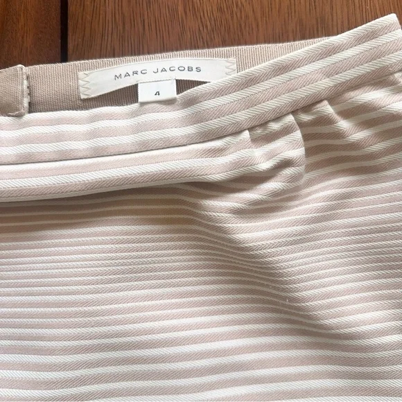 Marc Jacobs Beige Striped Pencil Skirt 4 - Picture 3 of 6